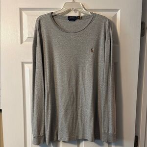 Polo Ralph Lauren Men’s XL Gray Long Sleeve Tee - Gently Worn/Smoke & Pet Free